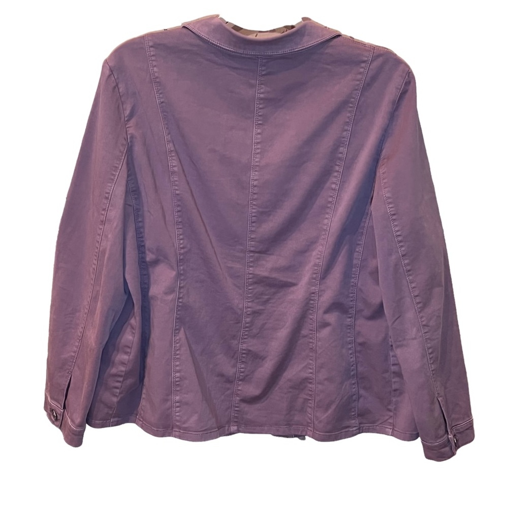 Chico’s Button Down Shacket Jacket Purple - image 8
